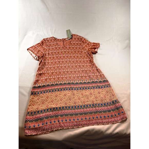 Cottagecore Coldwater Creek Canyon Rose Boho Floral V-Neck Shift Dress SZ 18 NWT - Picture 5 of 11